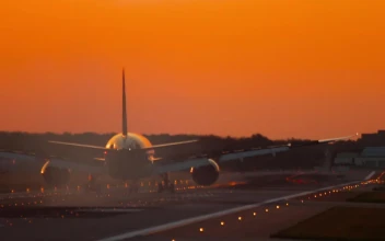 Stock Video Airplane Moving Trough The Airport Track In The Morning For PC