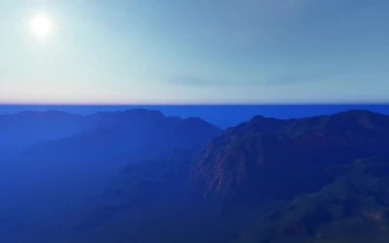 Stock Video Air Travel Over A Mountain Range At Dawn d For PC