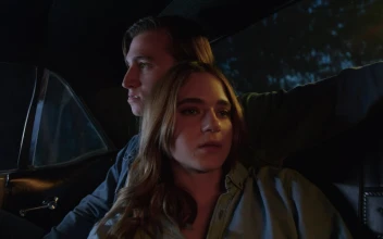 Stock Video Affectionate Couple In A Car Hanging Out Together For PC