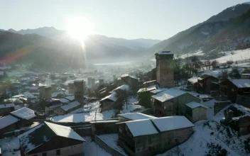 Stock Video A Town Covered In Snow For PC
