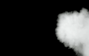 Stock Video A Thick Blow Of Smoke On A Black Background For PC