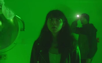 Stock Video A Scared Woman And Man Exploring A Hospital For PC