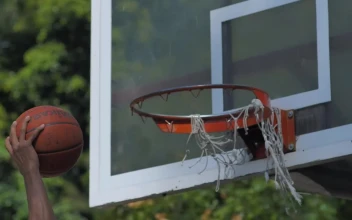 Stock Video A Person Doing A Slam Dunk For PC