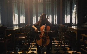 Stock Video A Musician Playing The Cello At A Restaurant For PC