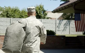 Stock Video A Military Man Returning To His Family For PC