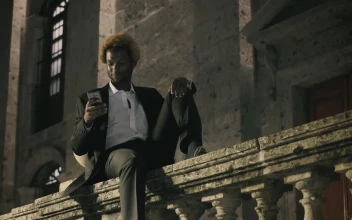 Stock Video A Man Texting In The Street For PC