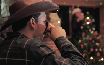 Stock Video A Man Receives A Christmas Gift For PC