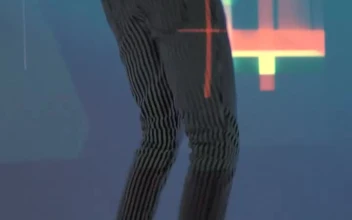 Stock Video A Hipster Dancing In Front Of A Projection Screen For PC