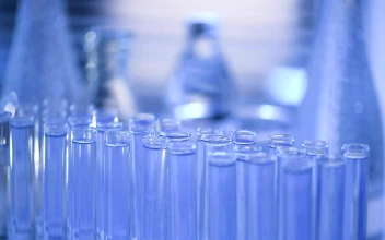 Stock Video A Hand Is Picking Laboratory Glassware For PC