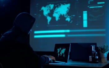 Stock Video A Hacker With The Laptop In A Dark Room For PC