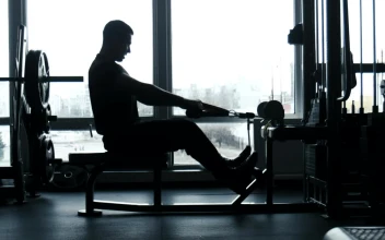 Stock Video A Guy Doing Exercise At The Gym For PC