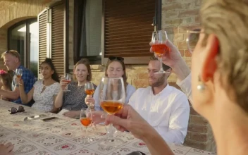 Stock Video A Group Of Friends Sharing A Drink For PC
