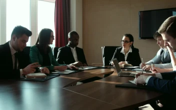 Stock Video A Group Of Businessmen In A Conference Room For PC