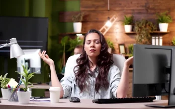Stock Video Business Entrepreneur Woman Meditating For PC