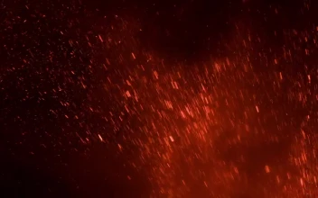 Stock Video Burning Lava Particles Leaping Through The Air For PC
