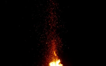 Stock Video Burning Fire In A Dark Place For PC