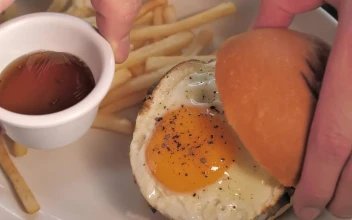Stock Video Burger Being Prepared With French Fries For PC