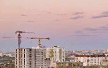 Stock Video Buildings Under Construction At Dusk Time Lapse For PC