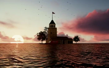 Stock Video Building With A Flag Of Turkey In The Sea For PC