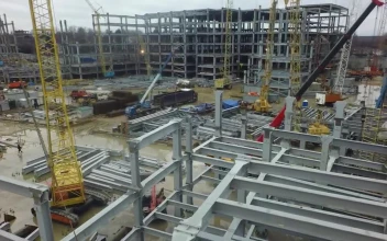 Stock Video Building Frames In A Construction Site For PC