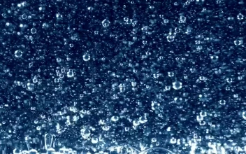 Stock Video Bubbles In A Blue Oil Pond For PC