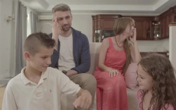Stock Video Brother And Sister Playing With Their Parents Watching Them For PC