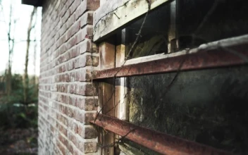 Stock Video Broken Windows Of Old Brick Building For PC