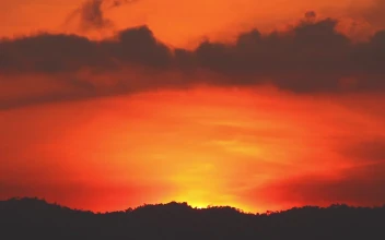 Stock Video Bright Orange Sky At Sunrise For PC