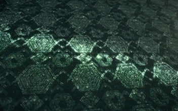 Stock Video Bright Green Figures Surface Texture For PC