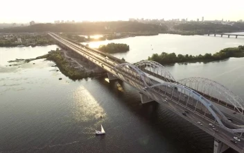 Stock Video Bridge With Traffic In The Sunset For PC