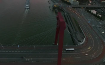 Stock Video Bridge Traffic In Rotterdam For PC