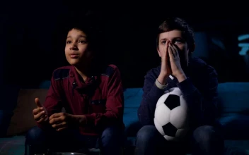 Stock Video Boys Watching A Football Match For PC