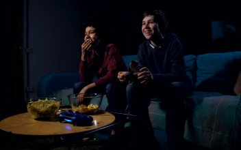 Stock Video Boys Laughing While Watching Tv For PC