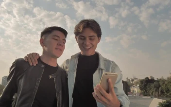 Stock Video Boyfriends Taking Selfies For PC