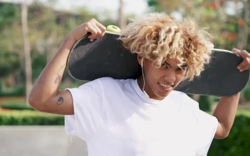 Stock Video Boy With A Skateboard Dancing In Front Of The Camera For PC