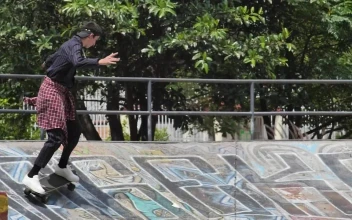 Stock Video Boy Skating In A Park On A Sunny Day For PC