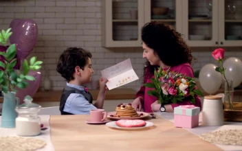 Stock Video Boy Giving His Mother A Card For PC