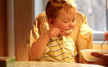 Stock Video Boy Eating Porridge For PC