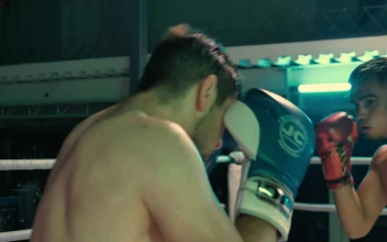 Stock Video Boxers In The Ring In A Fight For PC