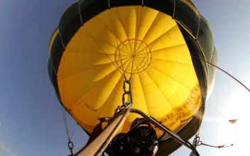 Stock Video Bottom View Of A Hot Air Balloon For PC