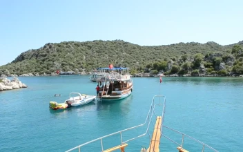 Stock Video Boats In A Beautiful Bay For PC