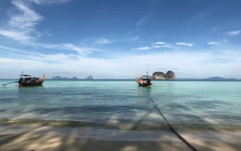 Stock Video Boats Floating At The Tropical Seashore For PC