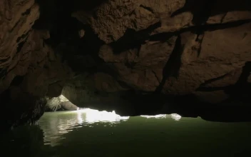 Stock Video Boat Heading Out Of A Grotto For PC