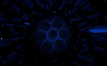 Stock Video Blue Intro Video Flying Through Blue Forms For PC
