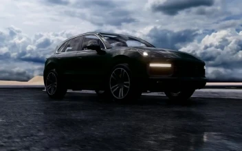 Stock Video Black Sports Suv In The Road For PC