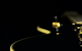 Stock Video Black Guitar In A Dark Room For PC
