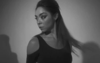 Stock Video Black And White Scene Of A Three Girl Choreography For PC