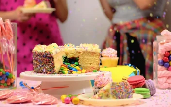 Stock Video Birthday Table With Cake And Decorations For PC