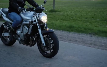 Stock Video Biker Driving In The Countryside For PC
