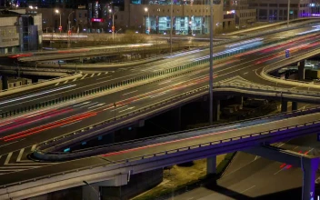 Stock Video Beijing Roads Junction With Fast Traffic For PC